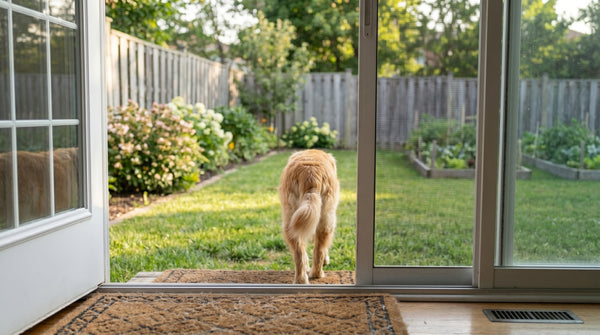 Dog heading outside
