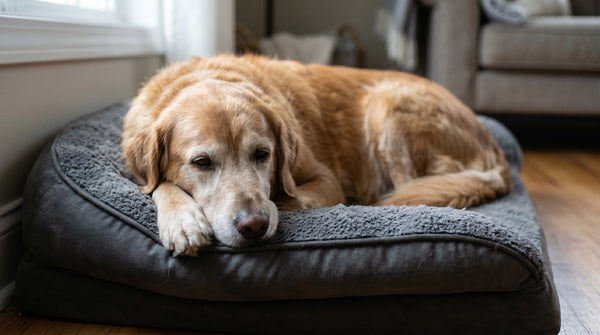 Senior dog resting